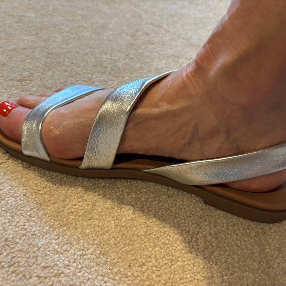 Silver Strappy Sandals - Picture 3 of 3